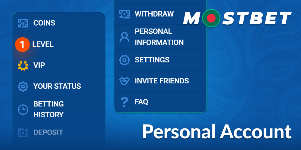 Functions of the personal profile of a Mostbet Bangladeshi player
