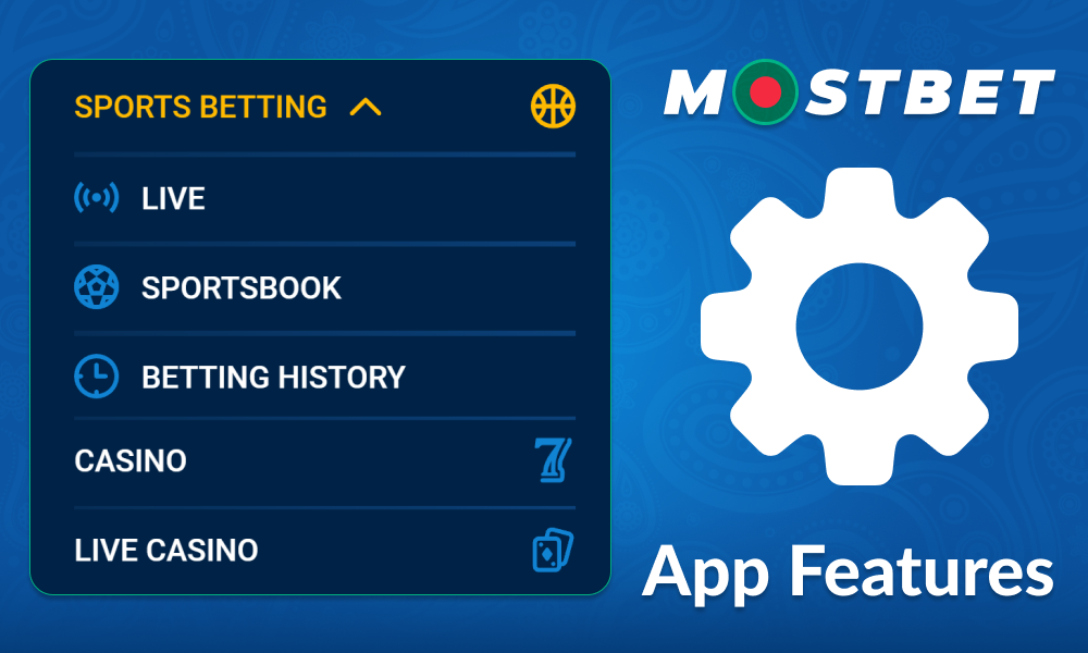 Mostbet Bangladesh application characteristics